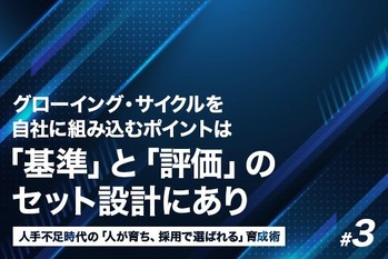 【第3回】グローイング・サイクルを自社に組み込むポイントは「基準」と「評価」のセット設計にあり