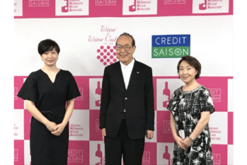 ワインアンドワインカルチャー 山田取締役、クレディセゾン 林野会長、ワインアンドワインカルチャー 田辺取締役