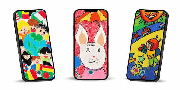 NFTアートを購入して世界中の子供たちを支援！子供たちの絵がスマートフォン、スマートウォッチの壁紙となり誕生！