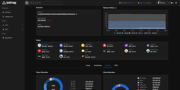 DeFi/NFT資産管理をAll in One Place で簡単に - byteStreameがβ版ポートフォリオツールをリリース