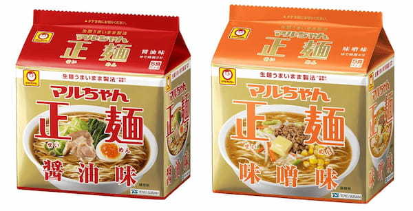 イオン 東洋水産「マルちゃん正麺 (醤油味･味噌味)」5食入