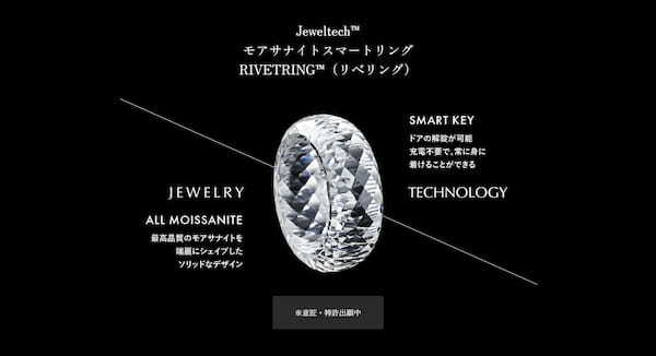 【 JEWELRY x TECHNOLOGY 】 モアサナイトスマートリング「Jeweltech™ “RIVETRING™”」が【RADIANN】より誕生