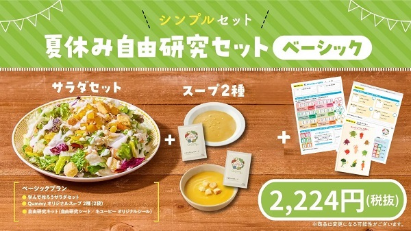 キユーピー、「Qummyサラダの夏休み自由研究セット」関東エリア限定150セットを食品ECサイト「Qummy」で販売