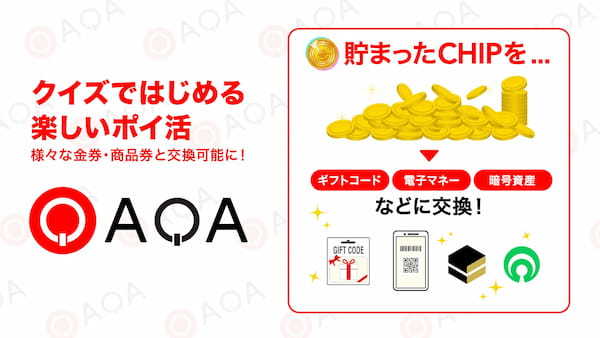 クイズでポイ活『QAQA（カカ）』ギフトコード、電子マネー、各種商品などとポイント交換開始