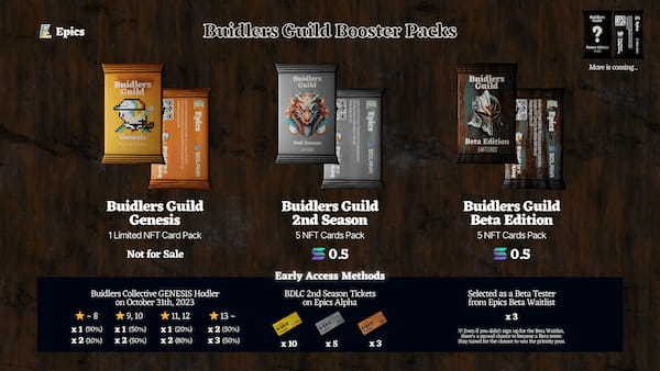 Epics DAOが NFT カードゲーム「Buidlers Guild」を発表