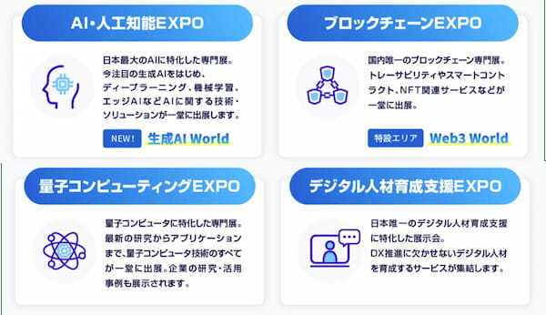 【いよいよ今週開催！】 生成AI・Web3などを見て、試して、比較できる展示会を１０/２５(水）より3日間 幕張メッセにて開催