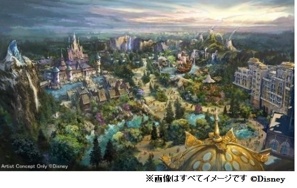 東京ディズニーリゾート、東京ディズニーシーの新テーマポート「ファンタジースプリングス」のアトラクションなど施設名称が決定