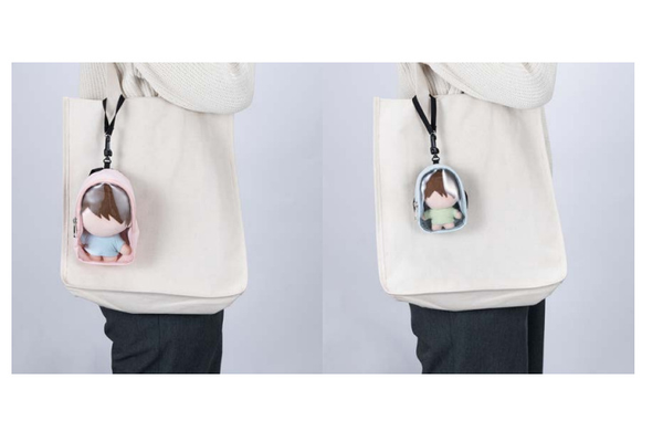 ナカバヤシ、ぬいぐるみに“背負わせて飾れる”製品「シースルーミニ（ミニ）リュック」を発売
