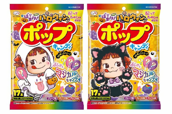 不二家、ハロウィン商品「ポップキャンディ」「カントリーマアム」「ホームパイ」「ハートチョコレート」を期間限定発売