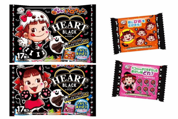 不二家、ハロウィン商品「ポップキャンディ」「カントリーマアム」「ホームパイ」「ハートチョコレート」を期間限定発売