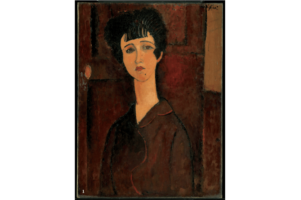 モディリアーニ《若い女性の肖像》(部分) 1917年頃 テート蔵 Photo©Tate