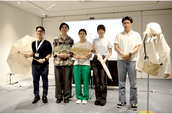 ヨコハマ未来創造会議、アップサイクル紙糸を用いた暑熱対策プロダクトを発表、神奈川大学道用ゼミの学生とダイイチが共創