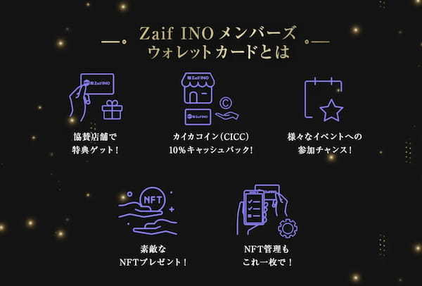 Zaif INOメンバーズウォレットカード販売決定！～おトクな特典ズラリ！NFT管理もできるカード型ウォレット～