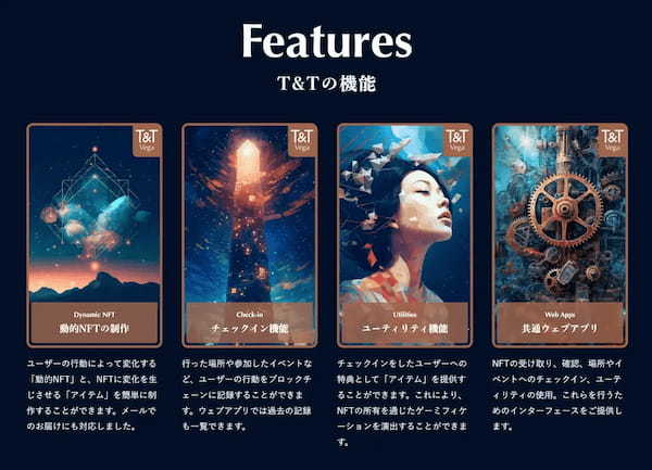 TCG Verseが誰でもNFTを使ったサービスが作れるプラットフォーム「T&T」と提携し、第１弾として「まちサーガ」をリリース予定