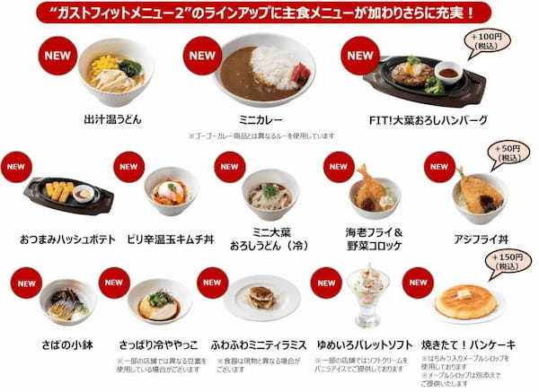 ガスト、“神コスパ”メニューのオトク感がパワーアップした「ガストフィットメニュー2」の販売を平日限定で開始
