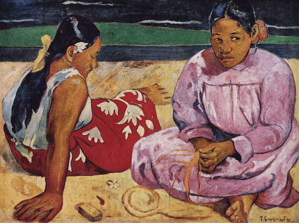《タヒチの女（浜辺にて）》（1891年）