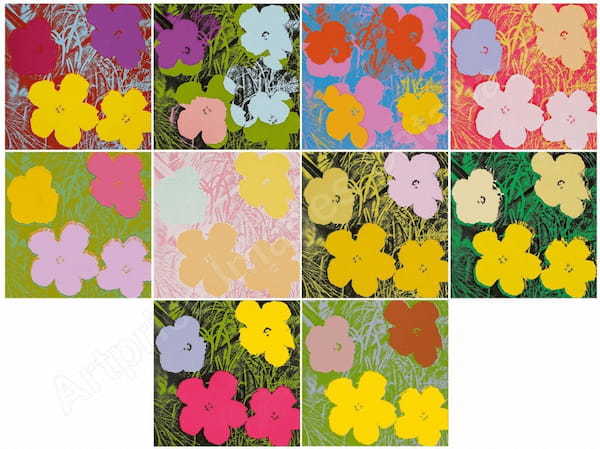 2位：アンディ・ウォーホル《Flowers》(1970) 落札価格 259万4,535ドル（約2億8,800万円）