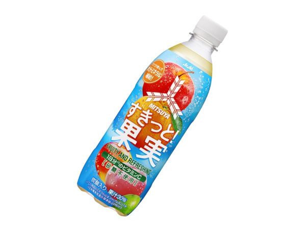 アサヒ飲料、砂糖不使用で5種類の果汁を配合した熱中症対策設計の炭酸飲料「三ツ矢すきっと果実」を発売