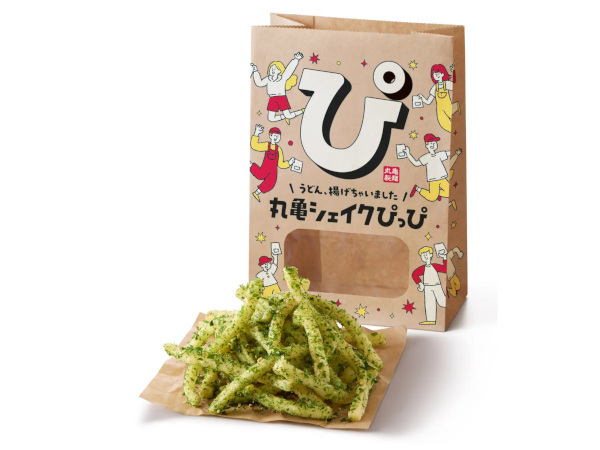 丸亀製麺、もちもちのうどんを揚げたうどんスナック「丸亀シェイクぴっぴ」3種を販売