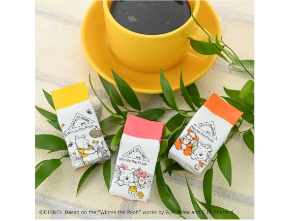 コーヒースタイルユーシーシー、真空パックのワンドリップコーヒー「CAFE@HOME Winnie the Pooh セレクション」を発売