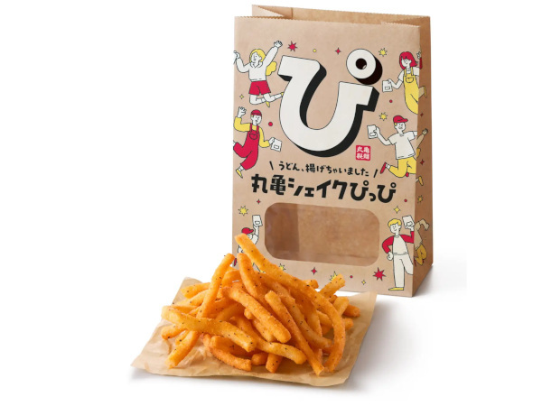 丸亀製麺、もちもちのうどんを揚げたうどんスナック「丸亀シェイクぴっぴ」3種を販売