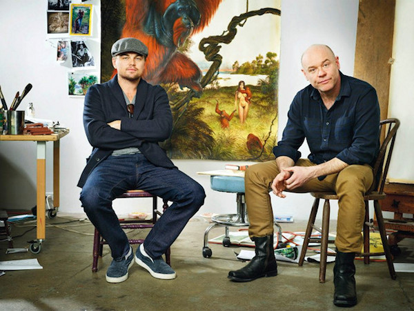 左：レオナルド・ディカプリオ（右はディカプリオの親しい友人でアーティスト、ウォルトン・フォード）