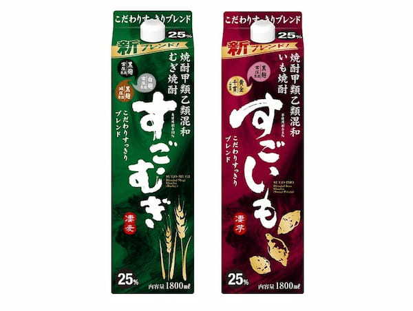 合同酒精 むぎ焼酎 すごむぎ 25% 1,800ml　いも焼酎 すごいも 25% 1,800ml