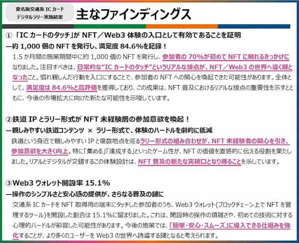 東名阪エリアで約1,000個のNFTを発行──JR系4社が交通系ICカードデジタルラリーの結果を公開