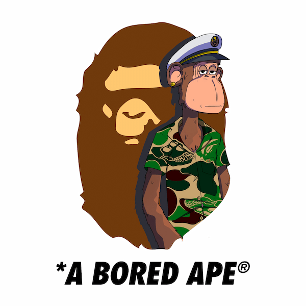 Bored Ape Yacht Club(BAYC)が、ストリートファッションブランドBAPEとのコラボレーションを発表。