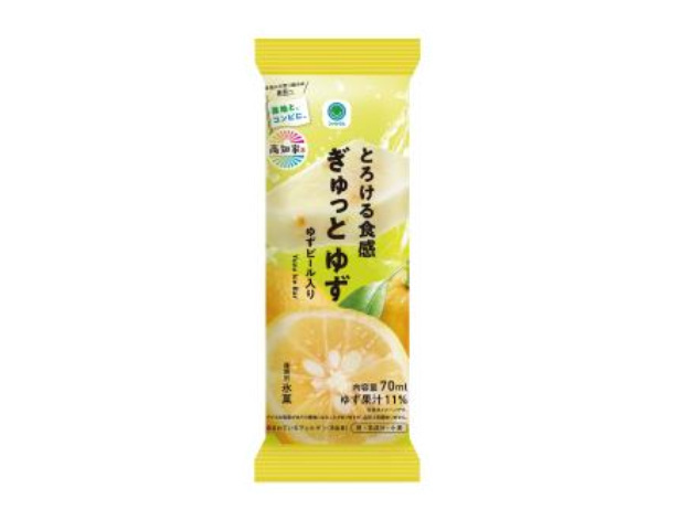 ファミリーマート、産地応援の取り組み「産地と、コンビに、」からアイスやうどんなど高知県産ゆずを使用した商品3種類を発売