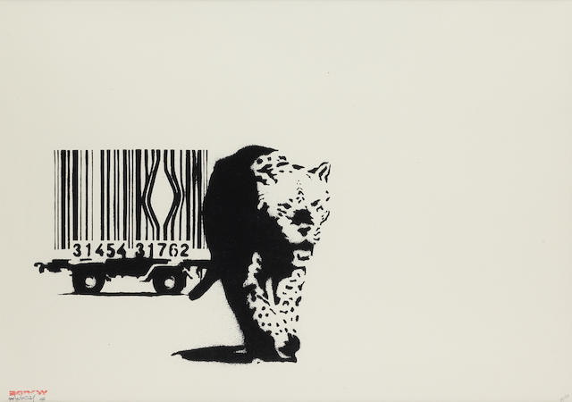 バンクシー《Barcode Leopard》（2004）
