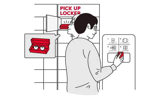 ジンズ、メガネのセルフ受け取りロッカー「PICK UP LOCKER」を東京駅グランルーフフロント店へ導入