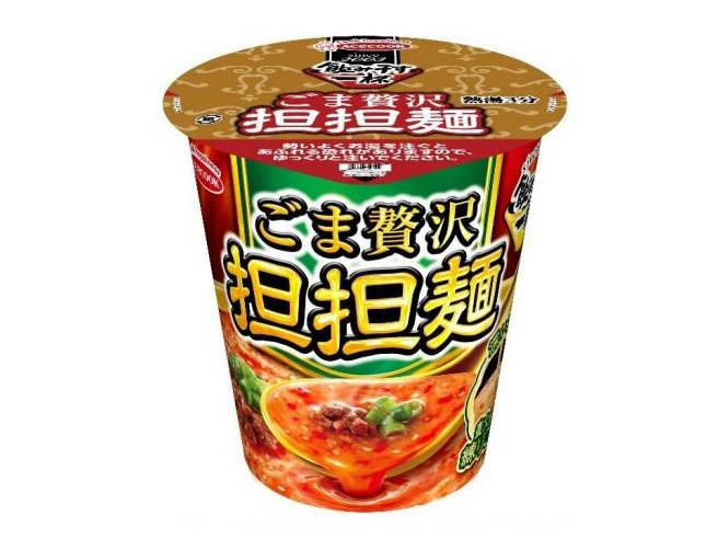 エースコック、「直火焙煎練りごま」を新たに使用した「タテロング 飲み干す一杯 ごま贅沢担担麺」をリニューアル発売