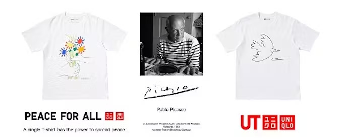 ユニクロ、パブロ・ピカソとのコラボTシャツをチャリティプロジェクト「PEACE FOR ALL」と「UT」から同時発売