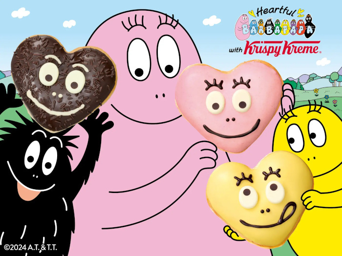 クリスピー・クリーム・ドーナツ、「バーバパパ」とのコラボ第3弾「Heartful BARBAPAPA with Krispy Kreme」を期間限定販売