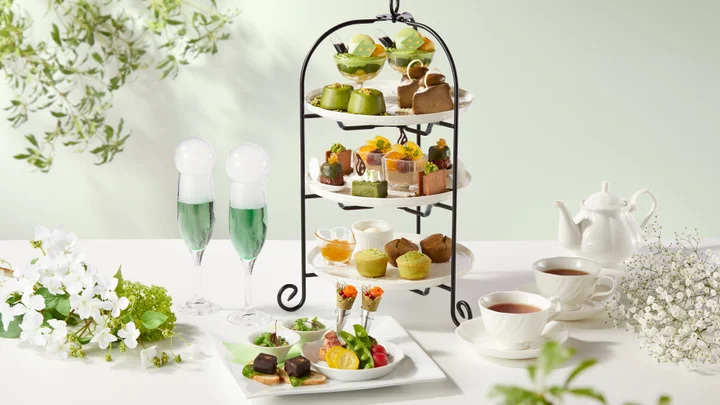 川越プリンスホテル、新緑が芽吹く季節の訪れを表現した「抹茶＆ほうじ茶Afternoon Tea Set ～狭山茶を楽しむ～」を販売