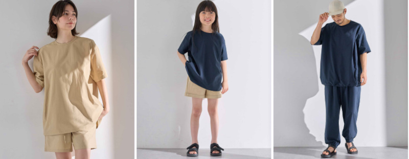 クロスプラス、ファミリー向けライン「for/c and(フォーシーアンド)」から速乾アイテムやラッシュガードなど高機能服を発売