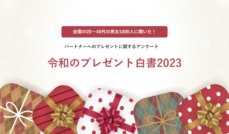 KINUJO、「令和のプレゼント白書 2023」を発表、恋人・妻へのプレゼントに悩んだことがある男性は100％に