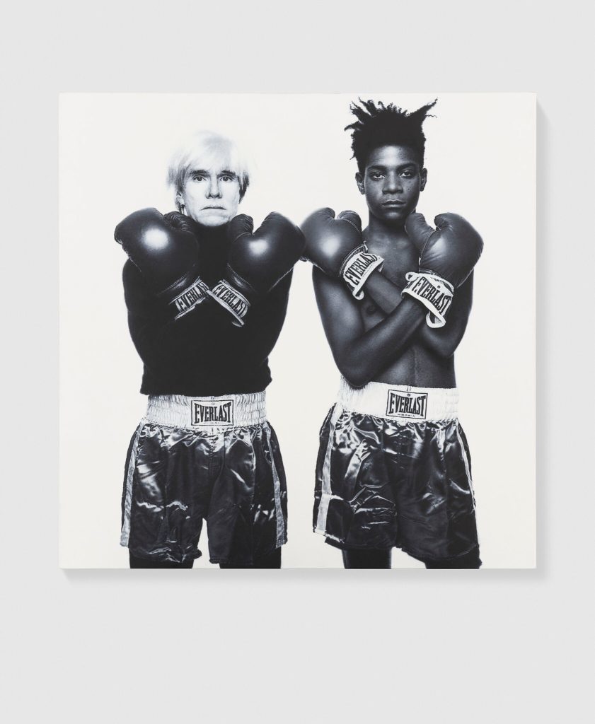 ダミアン・ハーストによる油彩画≪Warhol and Basquiat≫ (2021)