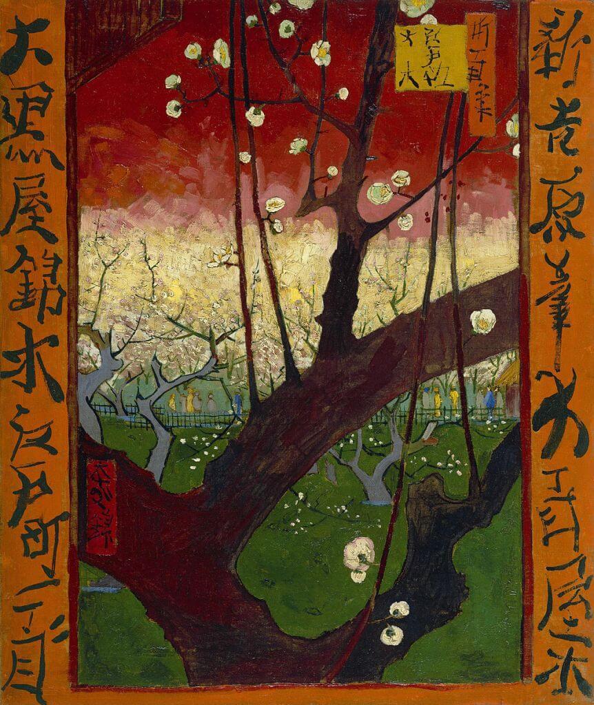 《ジャポネズリー：梅の開花（広重を模して）》（1887年）